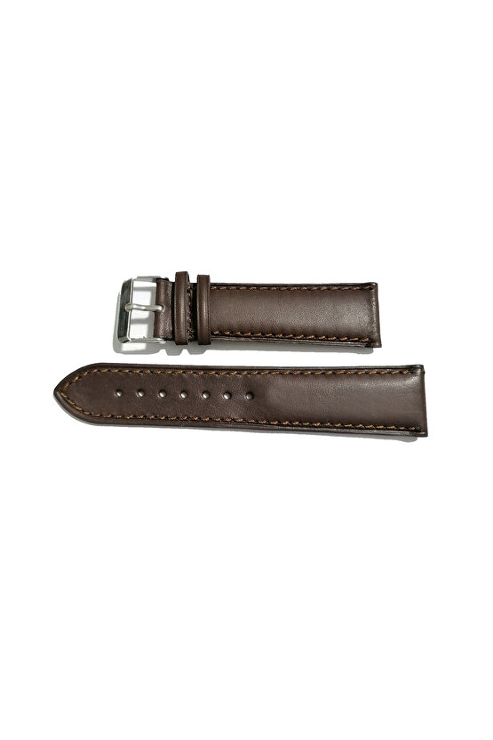 Hakiki Bombeli Kahverengi Dana Deri Saat Kordonu 22 Mm Kahverengi 39