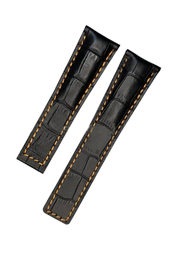 Tag-heuer Uyumlu Turuncu-< 16 >dikisli-22x18 Mm-deri-saat-kordonu Turuncu Ipli