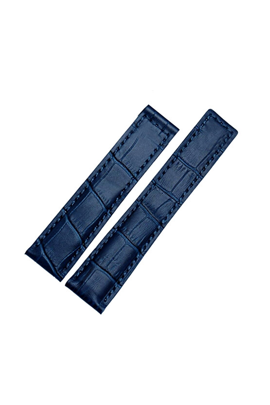 tag-heuer-carrera-uyumlu-22 x20 - mavi -deri-saat-kordonu mavi