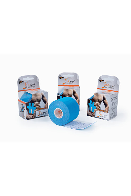Bia Tape Kinesiology Ağrı Bandı 5cm X 5metre Mavi