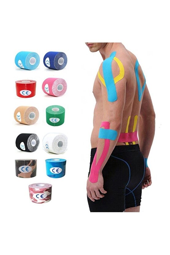 Bia Tape Kinesio Kinesiology 5cmx5m Siyah Ağrı Sporcu Bandı