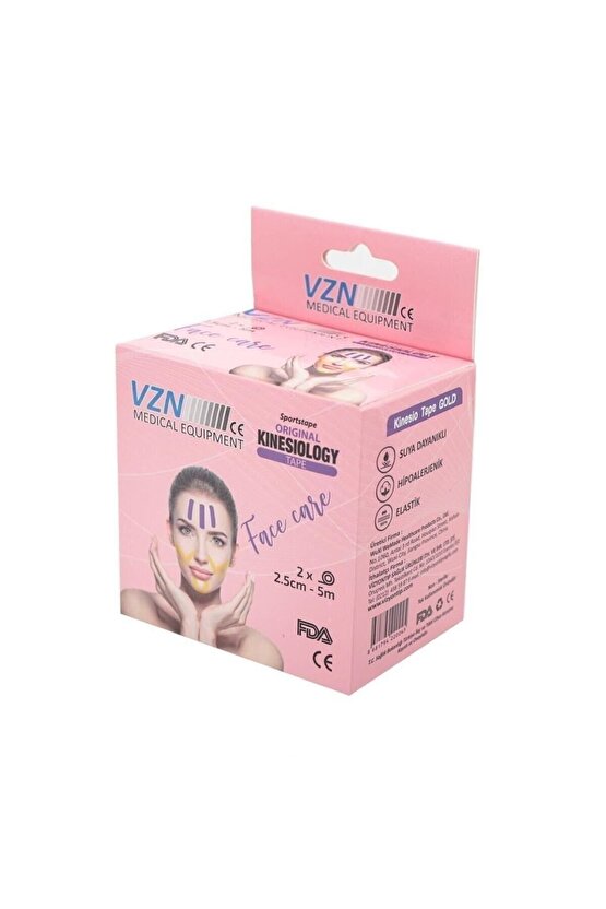 Ten Rengi Yüz Yoga Bandı 2 Adet 2,5cmx5mt Kinesyo Sporcu Ağrı Kinezyo Bandı