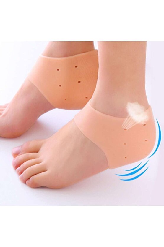 Silikon Esnek Topuk Bakım Çorabı Koruyucu Topuk Gömleği Tabanlık