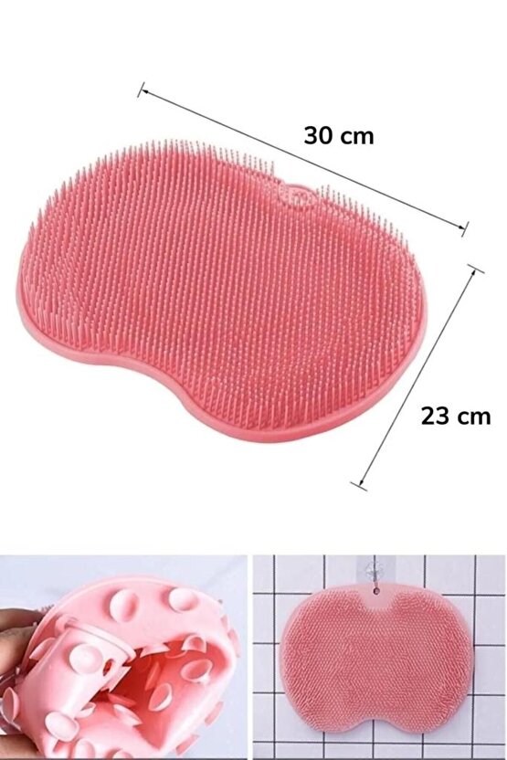 Vantuzlu Banyo Fırçası Masaj Pedi Sırt Ayak Kesesi Yıkama Aleti Lifi