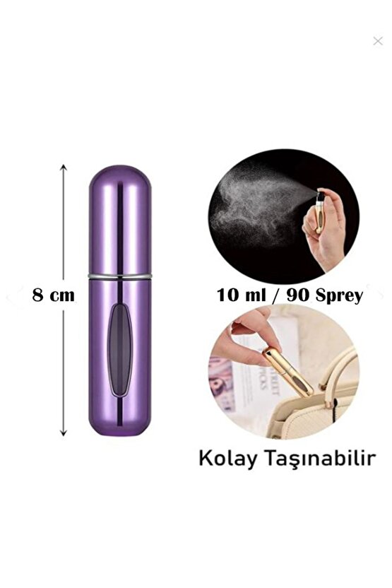 2 ADET Mini Dolabilir Cep Küçük Boş Taşınabilir Parfüm Şişesi Kadın Parfüm Erkek Parfüm Şişesi