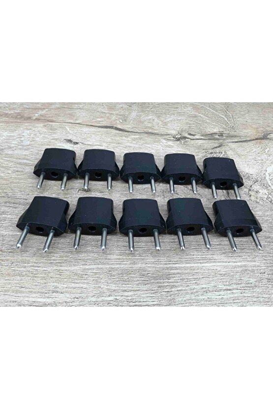 10 Adet Siyah Amerikan Tipi Priz Fiş Çevirici Türk Fişine Dönüştürücü Adaptör  BSN4-F3