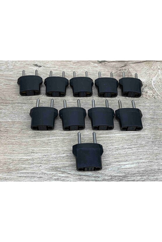 10 Adet Siyah Amerikan Tipi Priz Fiş Çevirici Türk Fişine Dönüştürücü Adaptör  BSN4-F3