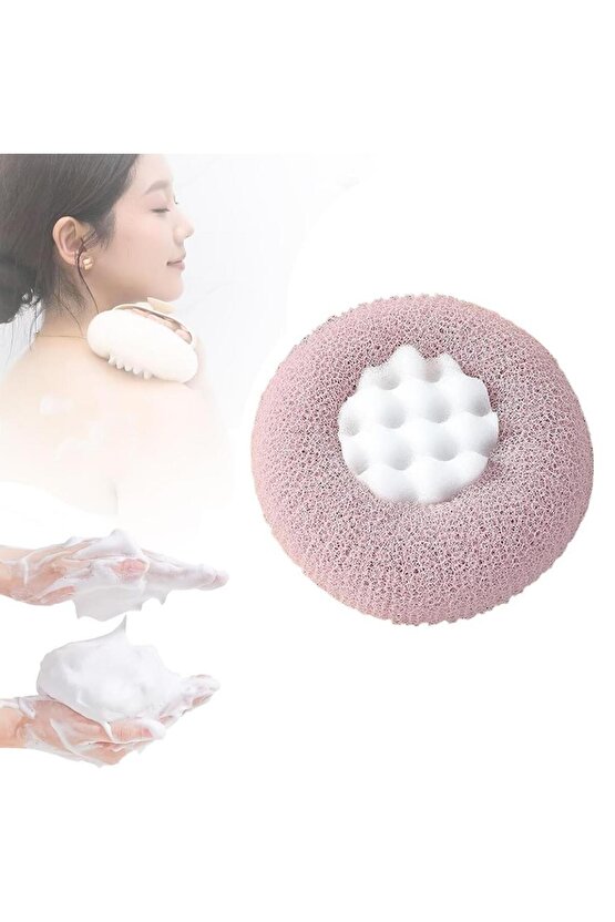SN-26217 Vantuzlu Banyo Masaj Süngeri Peeling Etkili Vücut Kesesi ve Köpürtücü
