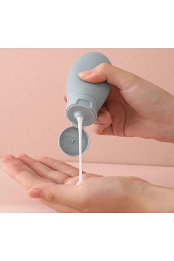 Seyahat Tipi Doldurulabilir Krem Şampuan Kutusu 3 lü Set