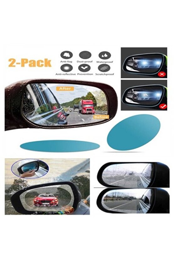 Oto Yan Ayna Yağmur Kaydırıcı Film (ÇİFT)