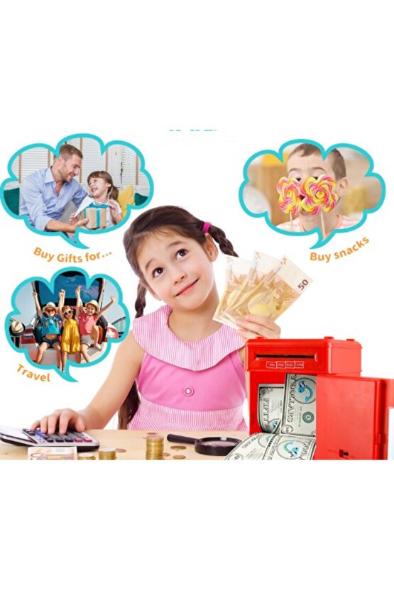 Elektronik Şifreli Kasa Otomatik Kağıt Para Alan ATM Kumbara