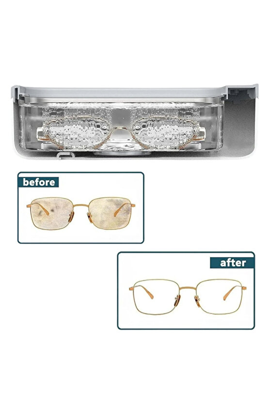 Gözlük, Saat, Küpe, Kolye, Makyaj Fırçası, Ultrasonik Temizleyici Dezenfekte Cihazı