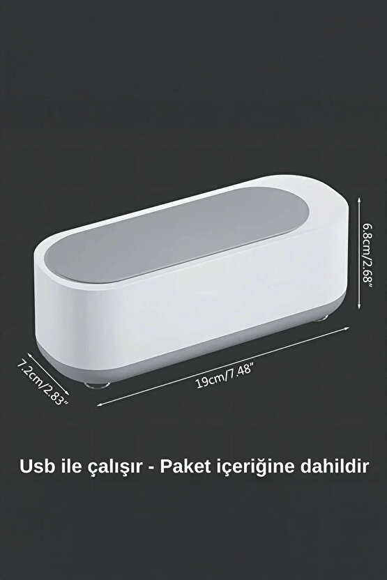 Gözlük, Saat, Küpe, Kolye, Makyaj Fırçası, Ultrasonik Temizleyici Dezenfekte Cihazı