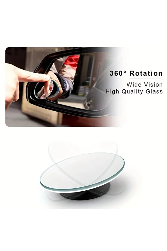 Ayarlanabilir Küçük Yuvarlak Araba Ters Yardımcı Dikiz Aynası Araba Kör Nokta Dikiz Aynası...