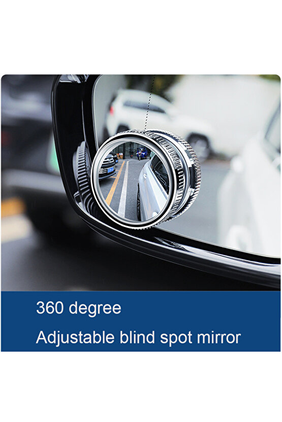2 Adet Kör Nokta Aynası Araba Trafik Aynası Araba Dikiz Aynası Tam Görüş 360 Geniş Öfke Par...