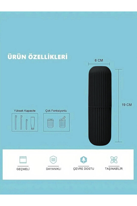 Çok Fonksiyonlu & Dayanıklı Diş Fırçalık – Seyahat İçin İdeal!