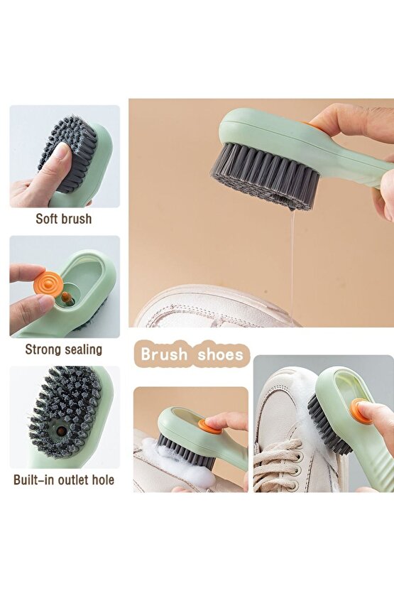 Spor Ayakkabı Fırçası Deterjan Hazneli Ayakkabı Bot Kundura Temizleme Yıkama Fırçası