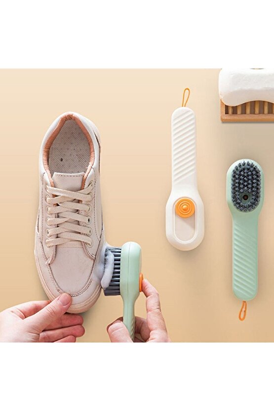 Spor Ayakkabı Fırçası Deterjan Hazneli Ayakkabı Bot Kundura Temizleme Yıkama Fırçası