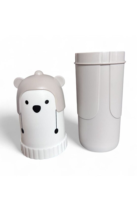 1 adet Sevimli Ayıcık Tasarımlı Diş Fırçalık Seyahat Kutusu 22 cm