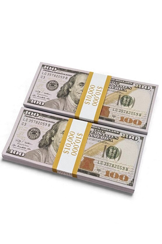 2 Deste Dekoratif 100$ Oyun Parası – Düğün, Şaka, Film, Fotoğraf, Koleksiyon