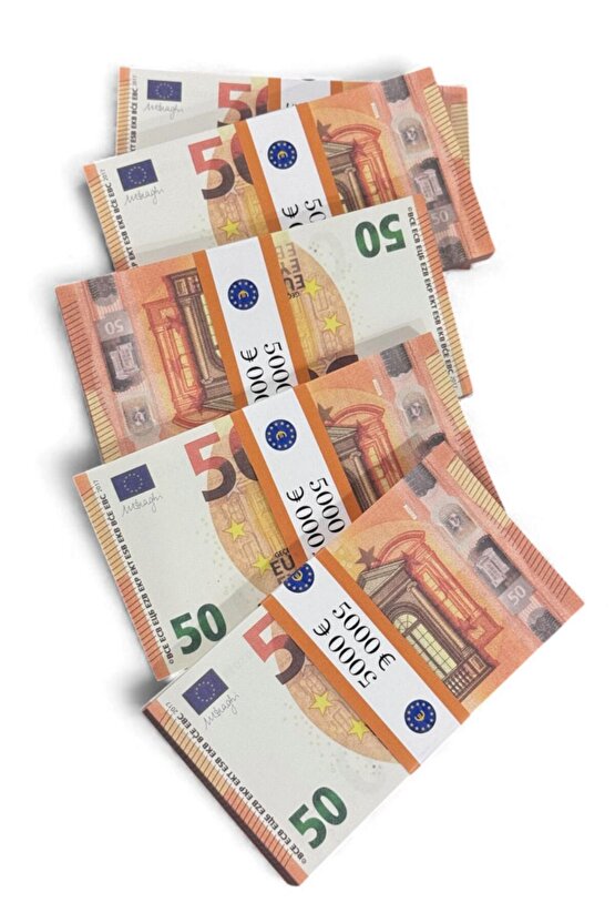 Gerçek Görünümlü 5 Deste 50 € Şaka Parası – Düğün, Koleksiyon İçin 50 EURO