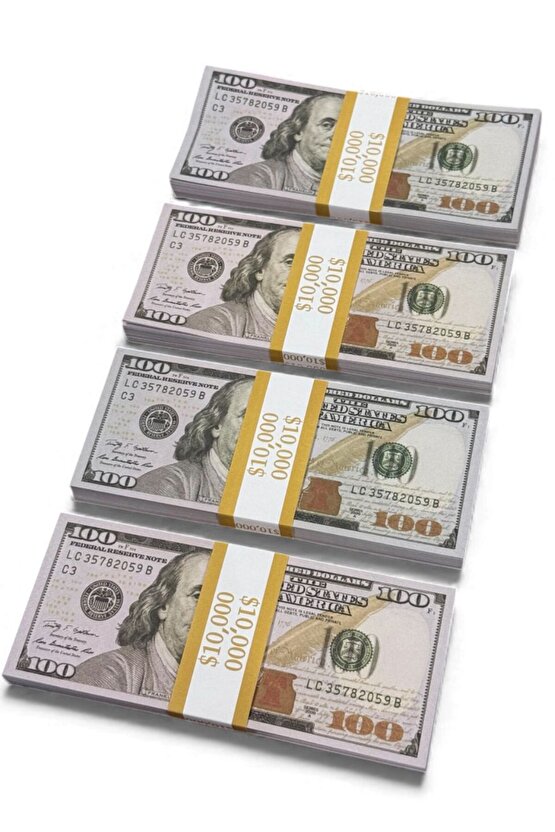 4 Deste 100 Dolar Düğün Atma Parası – 100$ Görünümlü Oyun Parası 1. Kalite
