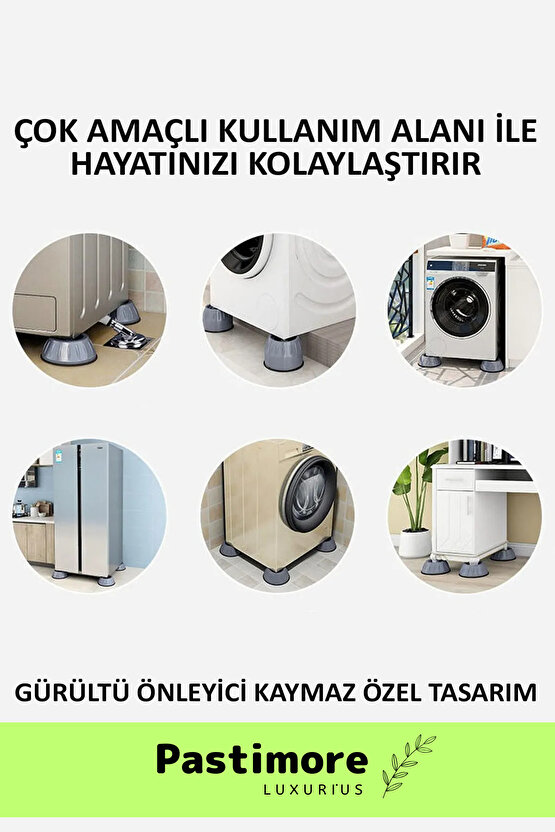 Yeni Üretim Gürültü Engelleyici Titreşim Önleyici Kauçuk Çamaşır Bulaşık Makinesi 4 Adet Ayak Pedi