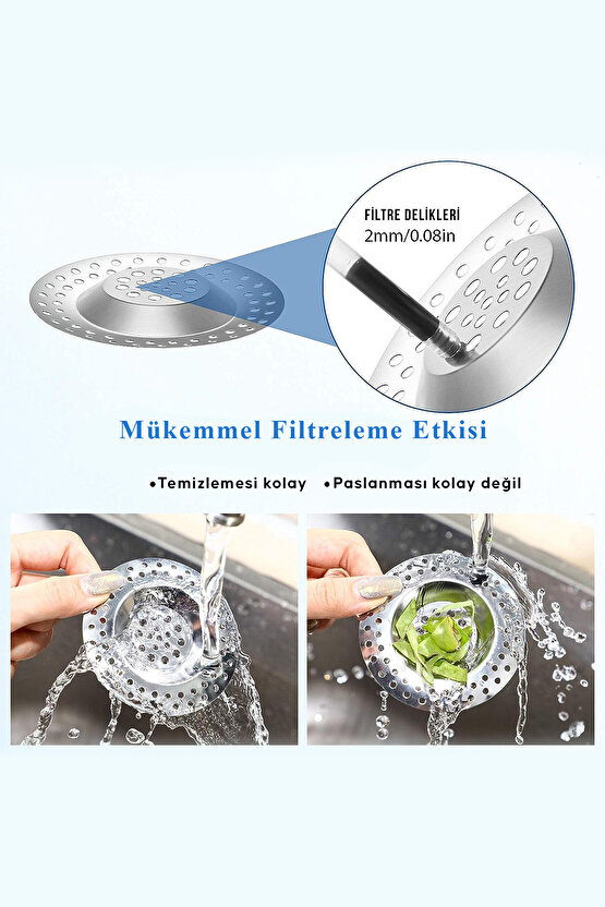 ( 2 Adet ) Mutfak Lavabo Küvet Banyo Tıkacı Ev Ofis Stüdyo Banyo Gider Tıpası Kapağı Tıkaç Süzgeç