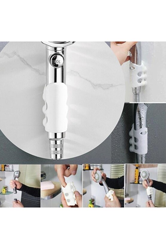 Banyo Duş Başlığı Tutucu Silikon Güçlü Vantuz Vakum Aparatı
