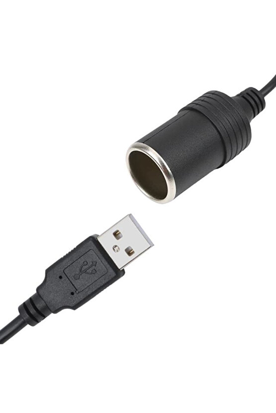PM-5726 USB 2.0 Siyah 5 Volt 2 Amper To 12 Volt 800mAh Araç Çakmaklığına Çevirici
