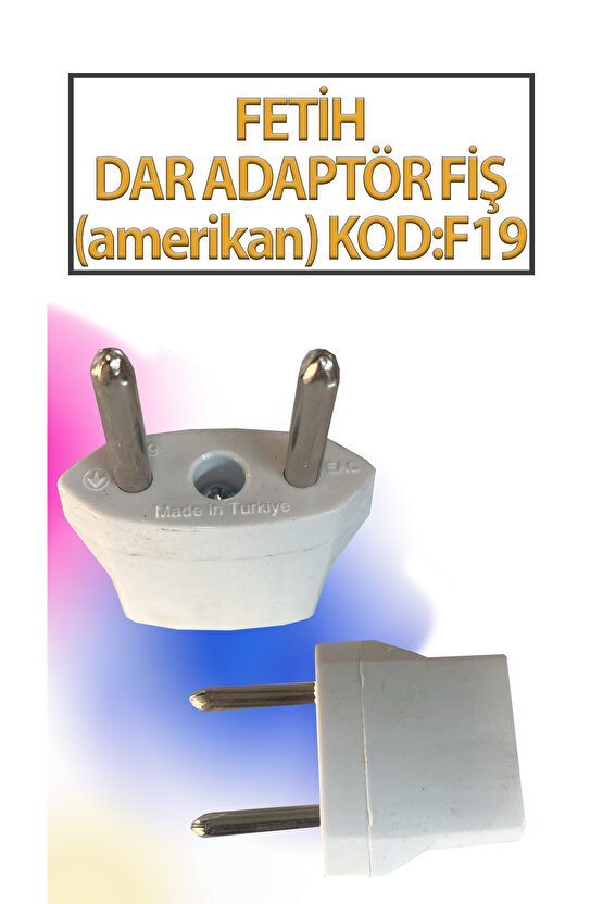 1 Adet Amerikan Fiş Adaptör Çevirici Amerikan-Türk Çevirici Priz Adaptör (Dar Kalıp)