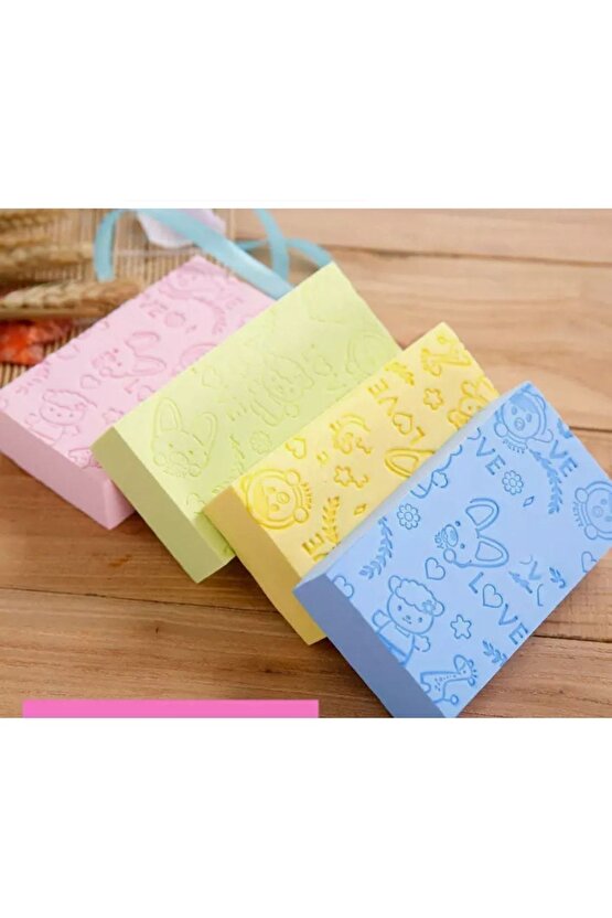 Bebek - Çocuk Hassas Masajlı Yumuşak Duş Lifi (3 adet) Unisex