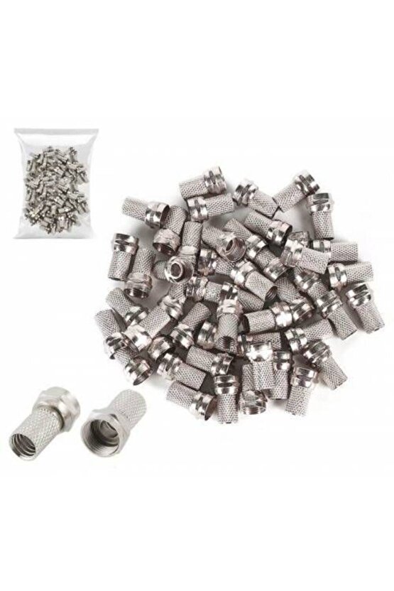 Tunex Kaliteli F Konnektör Standart 5 Adet Anten ve Uydu Kablosu Ucu