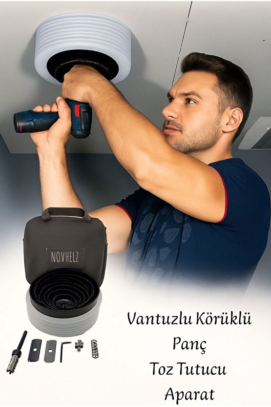 (NOV27) NOVHELZ VANTUZLLU, KÖRÜKLÜ PANÇ TOZ TUTUCU ve PANÇ SETİ (ÇANTALI) (NOV 27)