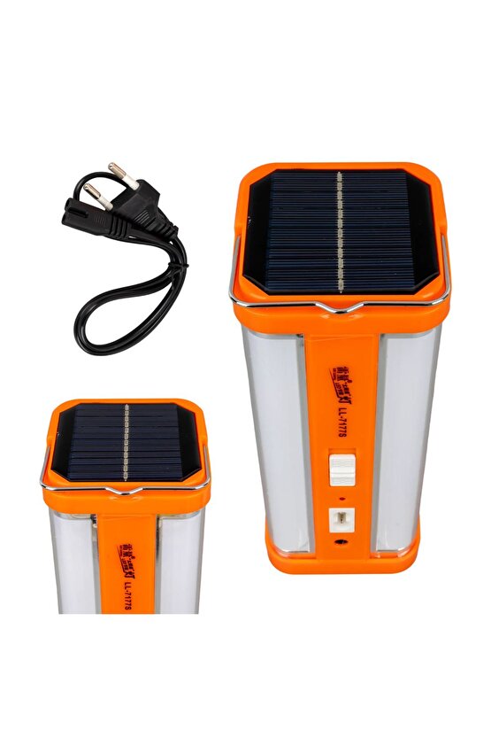 Pratik Güneş Enerjisi ile Şarj Olan Elektrik Şarjlı Ledli Işıldak Fener KPF660123