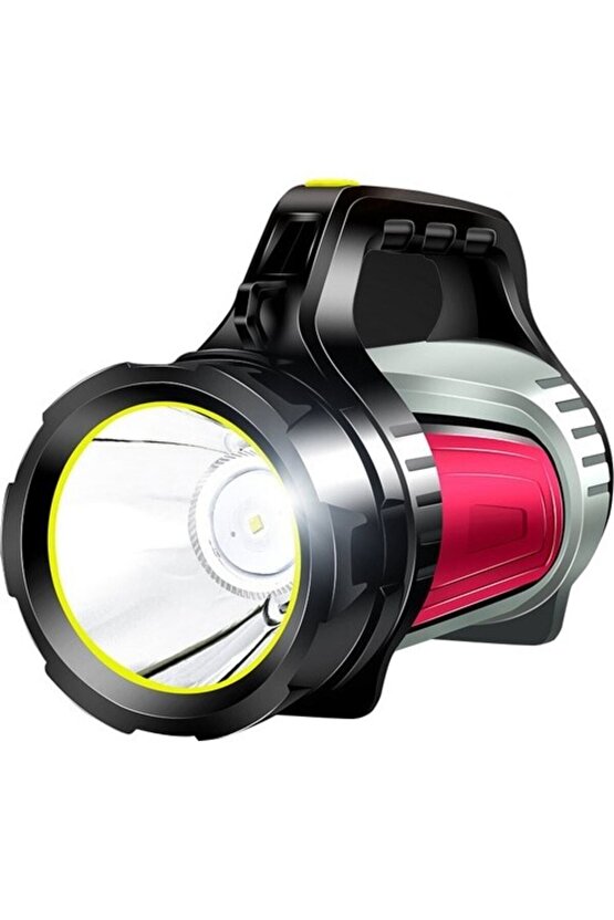 El Tipi Flaşörlü Saplı Pratik Fener Şarjlı Ledli Uzun Menzilli Işıldak AXE1-M31