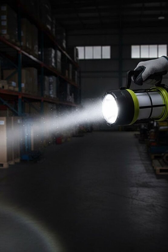 7 Farklı Mod Powerbank Özellikli Solar Kamp El Feneri Işıldak - Kırmızı Beyaz Led