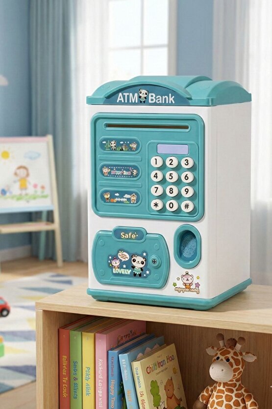 Elektronik Şifreli Parmak İzi Görünümlü Otomatik Kağıt Para Alan Atm Kumbara Kasa