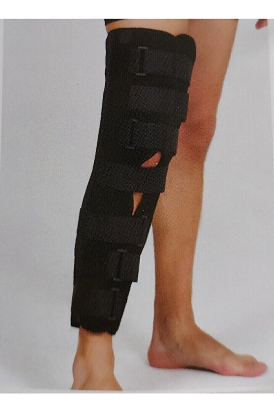 Diz Sabitleyici Dizlik , Immobilizer Yetişkin, Siyah 60 Cm  Balenli (METAL ÇUBUKLU)