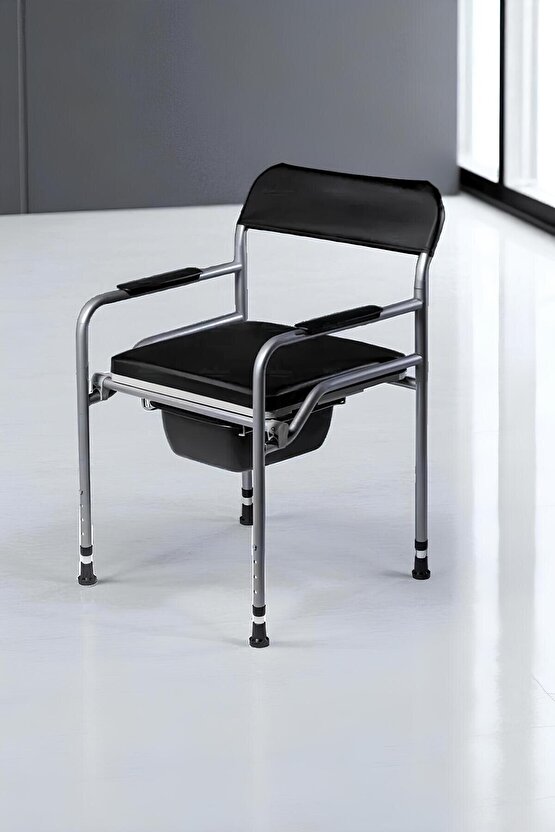 Hasta Yaşlı Tuvaleti Sandalyesi Seyyar Katlanabilir Klozetli Lazımlık Oturak Yükseltilebilir
