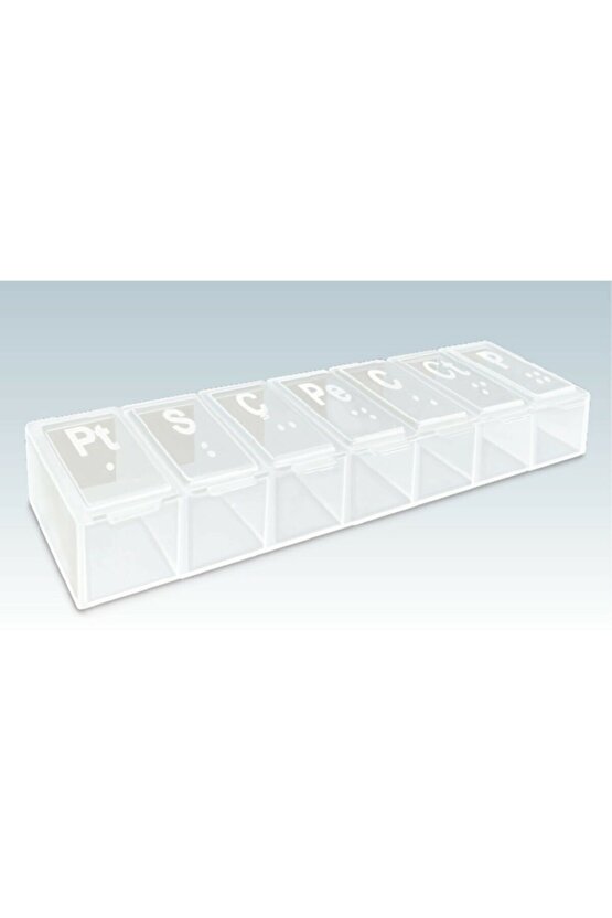 Haftalık Günlük Ilaç Saklama Kutusu Şeffaf - Hap Kabı 3 Adet