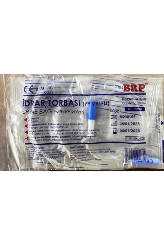 Steril Musluklu Idrar Torbası 10 Adet