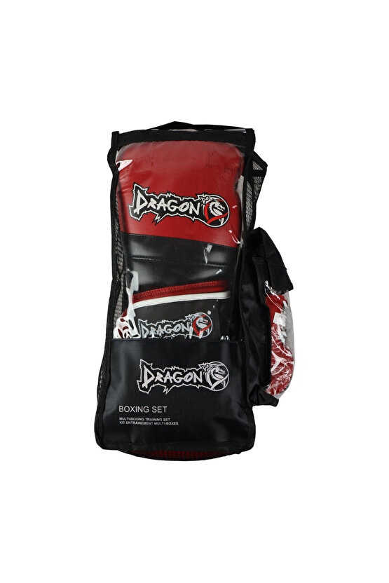 Attack 6 Boks Eldiveni Muay Thai Kick Boks Eldiveni Bandaj Dişlik ve Taşıma Çantalı set