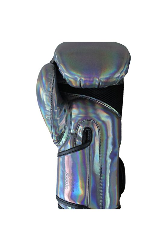 Glossy Kick Boks Eldiveni Muay Thai Müsabaka ve Antreman Eldiveni Bandajlı 2li Set