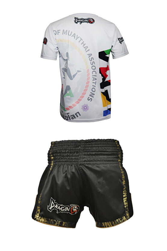 Muay Thai Seti Muay Thai Şort Muay Thai Tişört Mt2019 TX8591 Federasyon onaylı