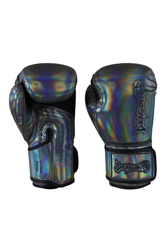 30134-P Glossy Boks Eldiveni Parlak Gri Kick Boks Eldiveni Muay Thai Eldiveni