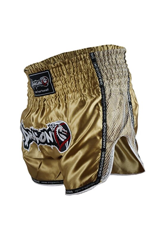 MT3076 Shiny Muay Thai Gold Kick Boks Şortu