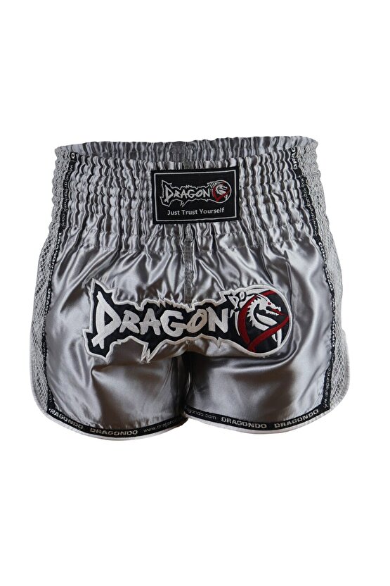 MT3076 Shiny Muay Thai Gri Kick Boks Şortu