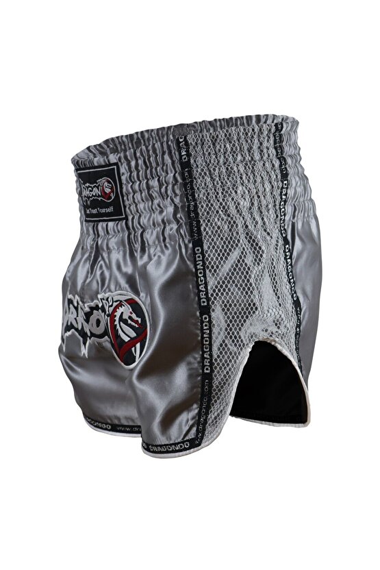 MT3076 Shiny Muay Thai Gri Kick Boks Şortu