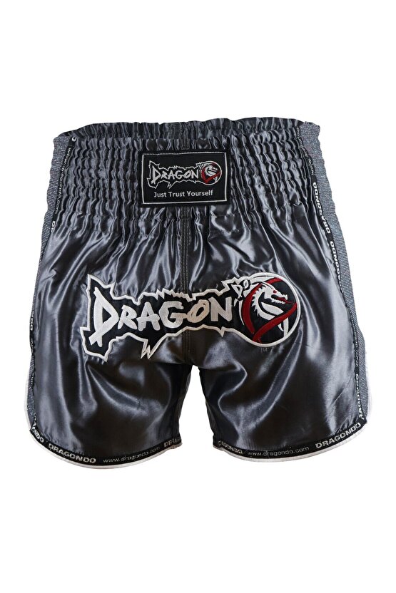 MT3076 Shiny Muay Thai Antrasit Kick Boks Şortu
